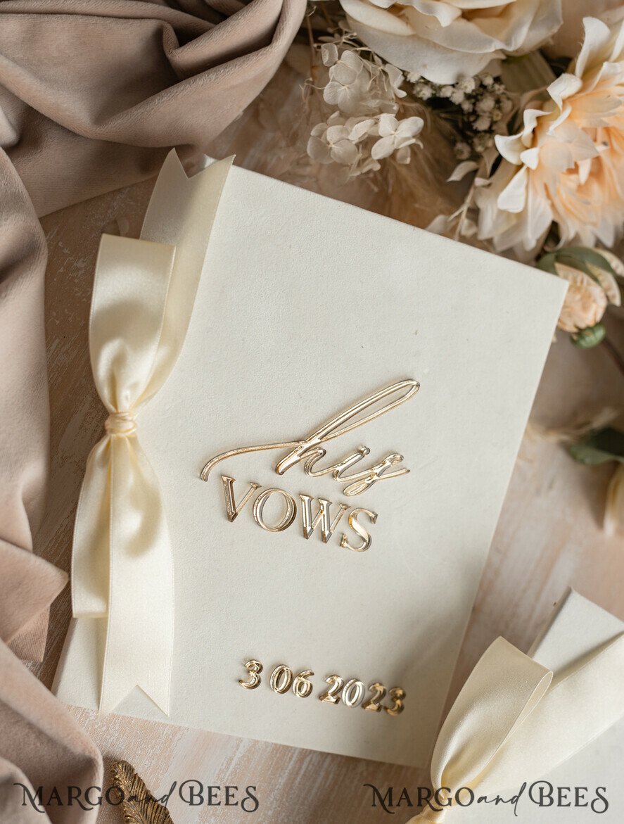 WEDDING VOWS Acrylic Clear Gold Bride & groom vow books, wedding vows, personalized vow booklets, his and her vow books, custom wedding vow cases, bridal shower gift