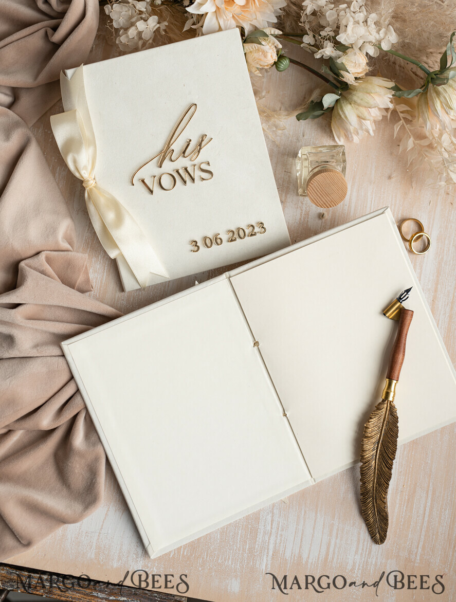 WEDDING VOWS Acrylic Clear Gold Bride & groom vow books, wedding vows, personalized vow booklets, his and her vow books, custom wedding vow cases, bridal shower gift