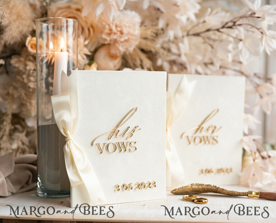 WEDDING VOWS Acrylic Clear Gold Bride & groom vow books, wedding vows, personalized vow booklets, his and her vow books, custom wedding vow cases, bridal shower gift