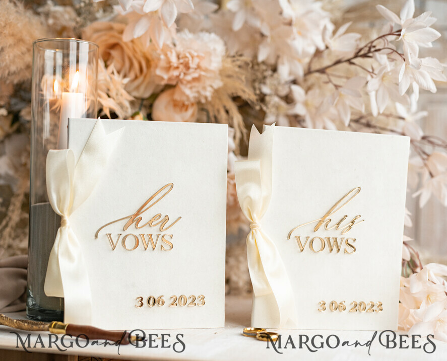 WEDDING VOWS Acrylic Clear Gold Bride & groom vow books, wedding vows, personalized vow booklets, his and her vow books, custom wedding vow cases, bridal shower gift