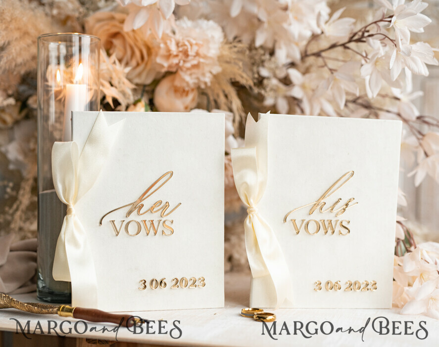 WEDDING VOWS Acrylic Clear Gold Bride & groom vow books, wedding vows, personalized vow booklets, his and her vow books, custom wedding vow cases, bridal shower gift