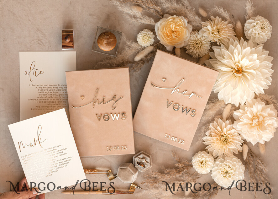 WEDDING VOWS Acrylic Clear Gold Bride and groom vow books, wedding vow books, personalized vow booklets, his and her vow books, custom wedding vow cases, bridal shower gift