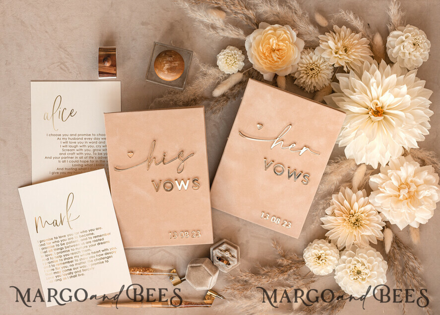 WEDDING VOWS Acrylic Clear Gold Bride and groom vow books, wedding vow books, personalized vow booklets, his and her vow books, custom wedding vow cases, bridal shower gift