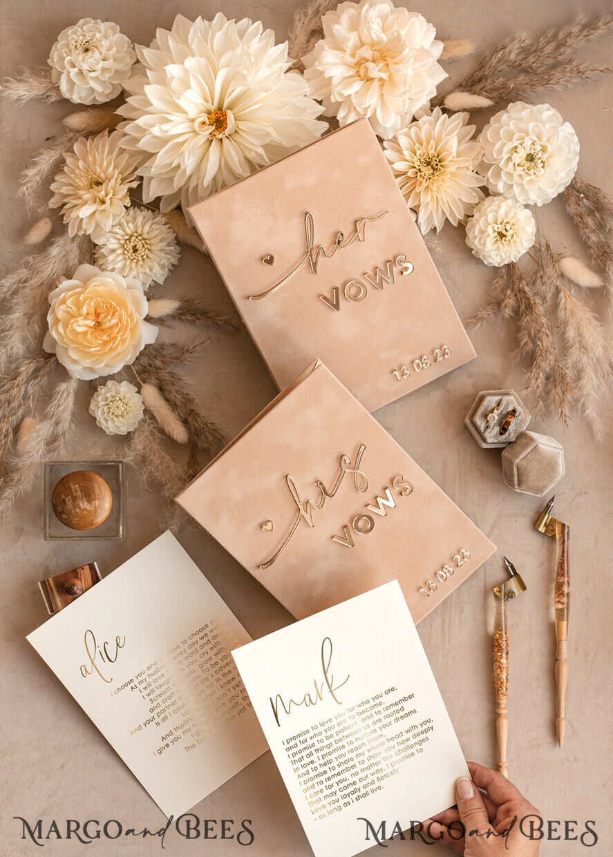 WEDDING VOWS Acrylic Clear Gold Bride and groom vow books, wedding vow books, personalized vow booklets, his and her vow books, custom wedding vow cases, bridal shower gift