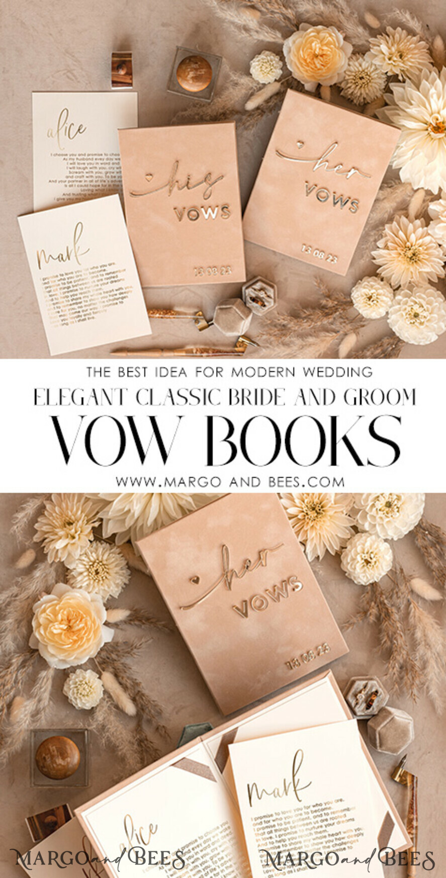 WEDDING VOWS Acrylic Clear Gold Bride and groom vow books, wedding vow books, personalized vow booklets, his and her vow books, custom wedding vow cases, bridal shower gift