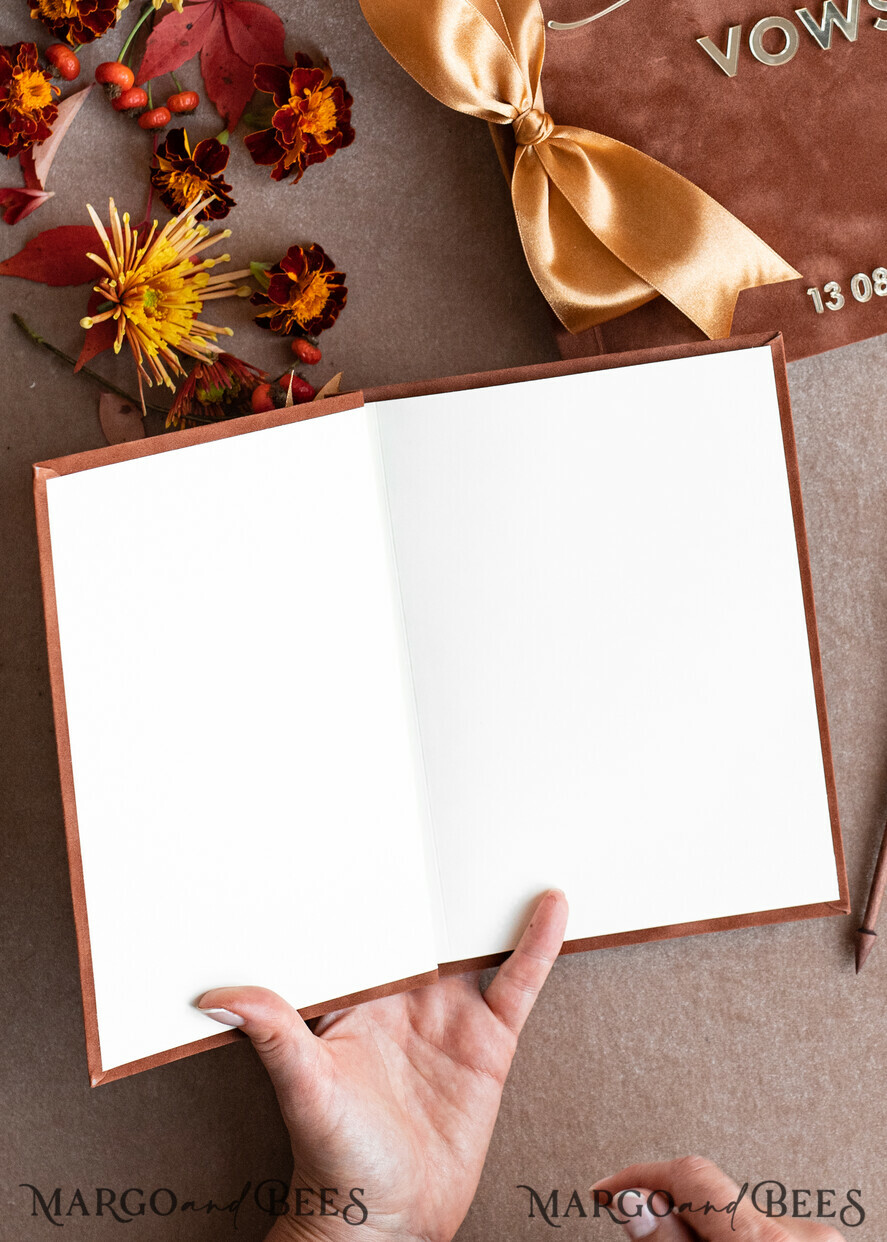 WEDDING VOWS Acrylic Clear Gold Terracotta Fall Bride and groom vow books, Burnt Orange wedding vow books set of two, Velvet rust personalized vow booklets, Golden Mirror his and her vow books, Acrylic Copper Gold custom wedding vow cases, bridal shower gift