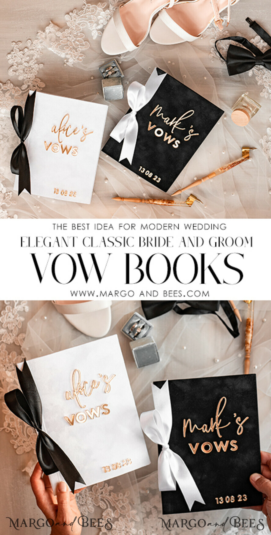 WEDDING VOWS Acrylic Clear Gold Elegant Classic Bride and groom vow books, Black White Gold wedding vow books set of two, Velvet personalized vow booklets, Golden Mirror his and her vow books, Acrylic His Hers Gold custom wedding vow cases, bridal shower gift