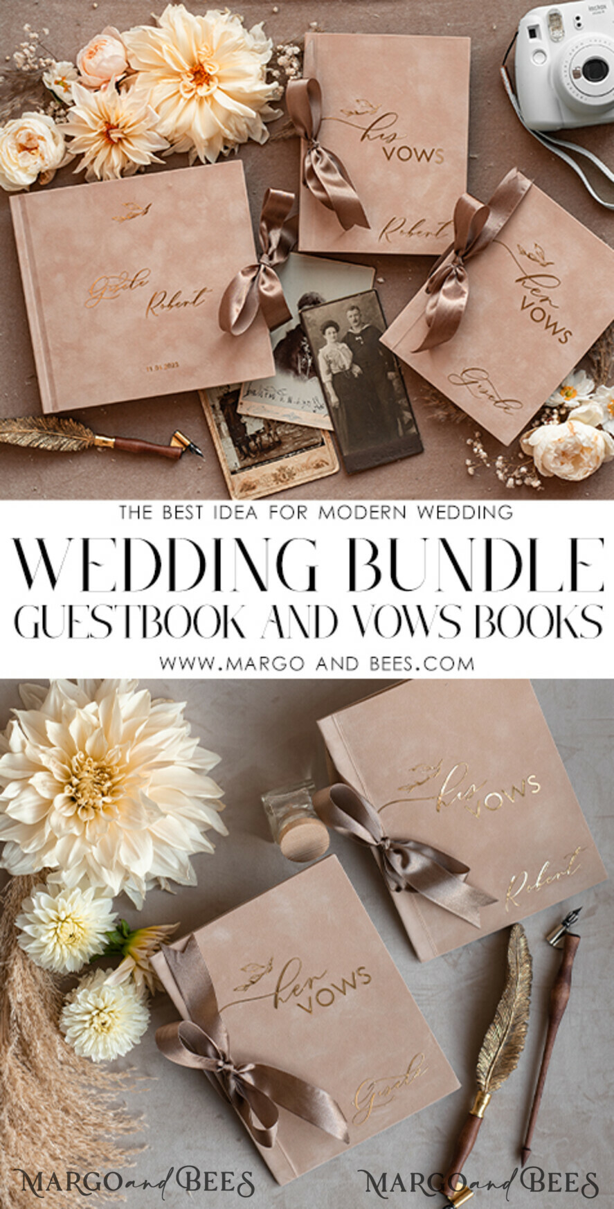 WEDDING VOWS Acrylic Clear Gold Bride and groom vow books, wedding vow books set of two, personalized vow booklets, his and her vow books, custom wedding vow cases, bridal shower gift