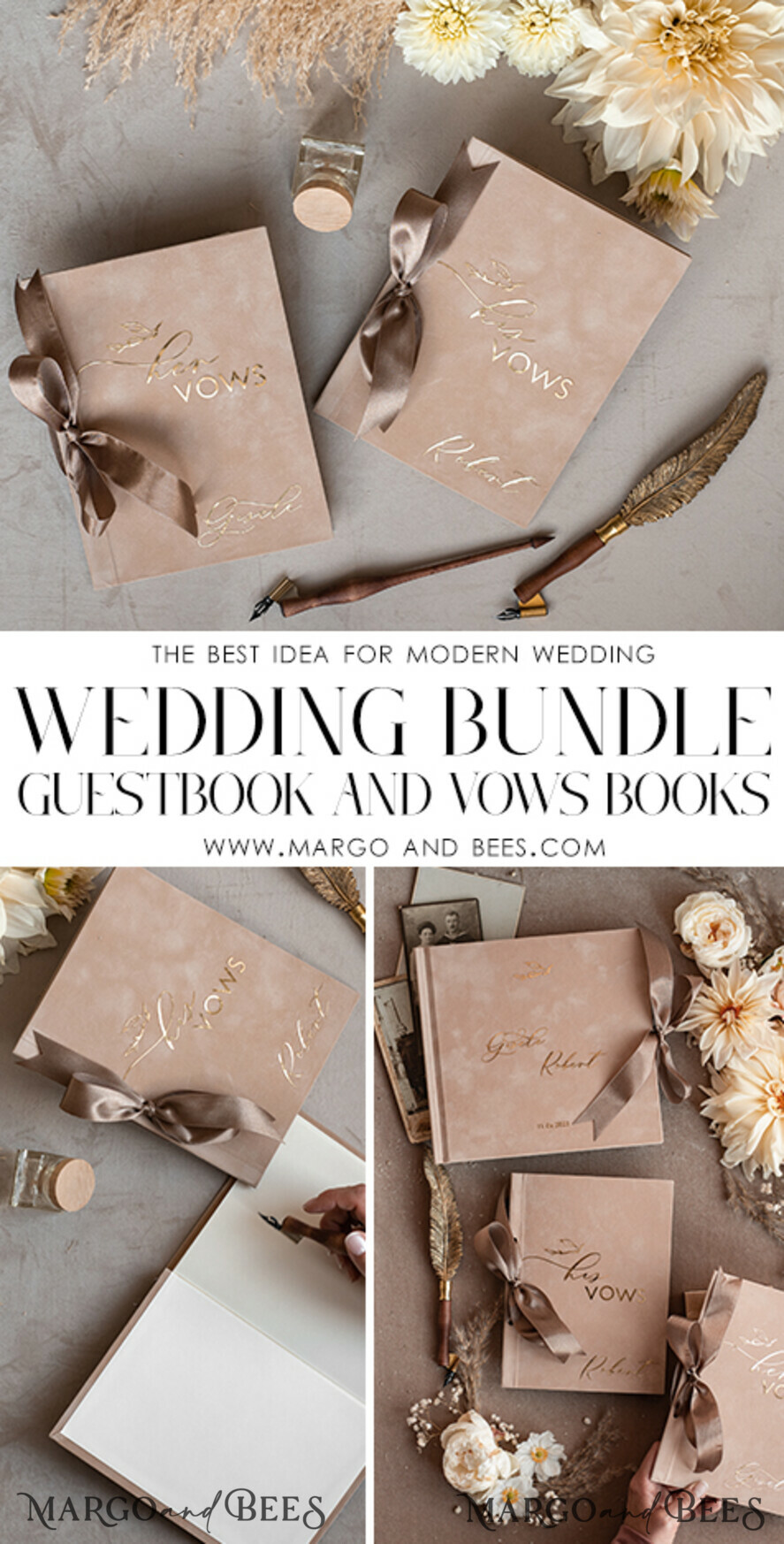 WEDDING VOWS Acrylic Clear Gold Bride and groom vow books, wedding vow books set of two, personalized vow booklets, his and her vow books, custom wedding vow cases, bridal shower gift