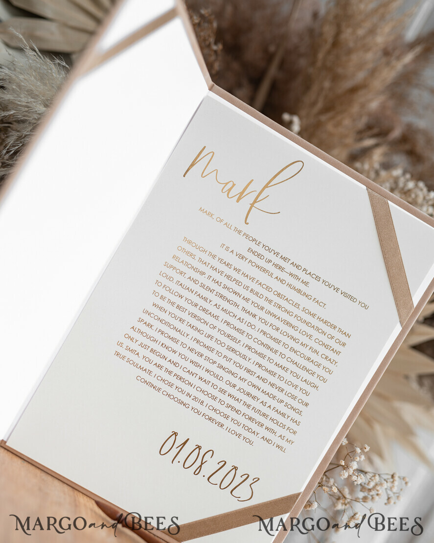 WEDDING VOWS Acrylic Clear Gold Bride and groom vow books, wedding vow books, personalized vow booklets, his and her vow books, custom wedding vow cases, bridal shower gift