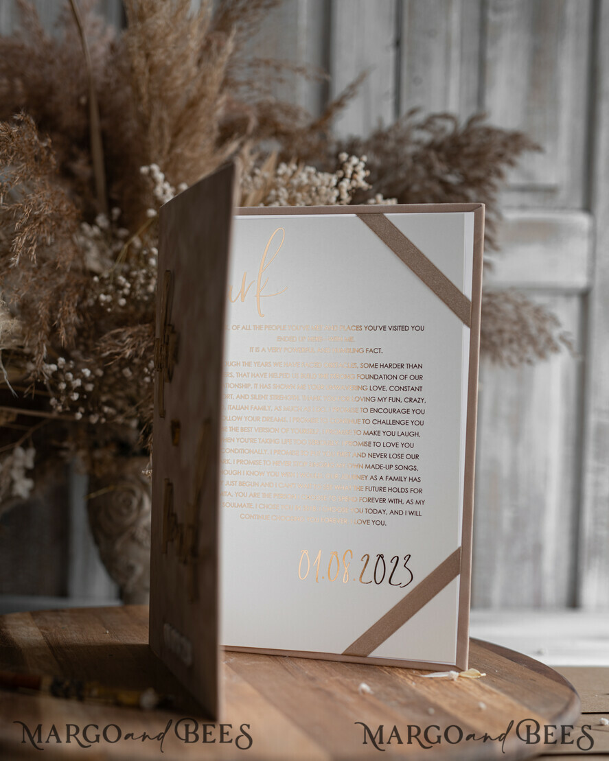 WEDDING VOWS Acrylic Clear Gold Bride and groom vow books, wedding vow books, personalized vow booklets, his and her vow books, custom wedding vow cases, bridal shower gift
