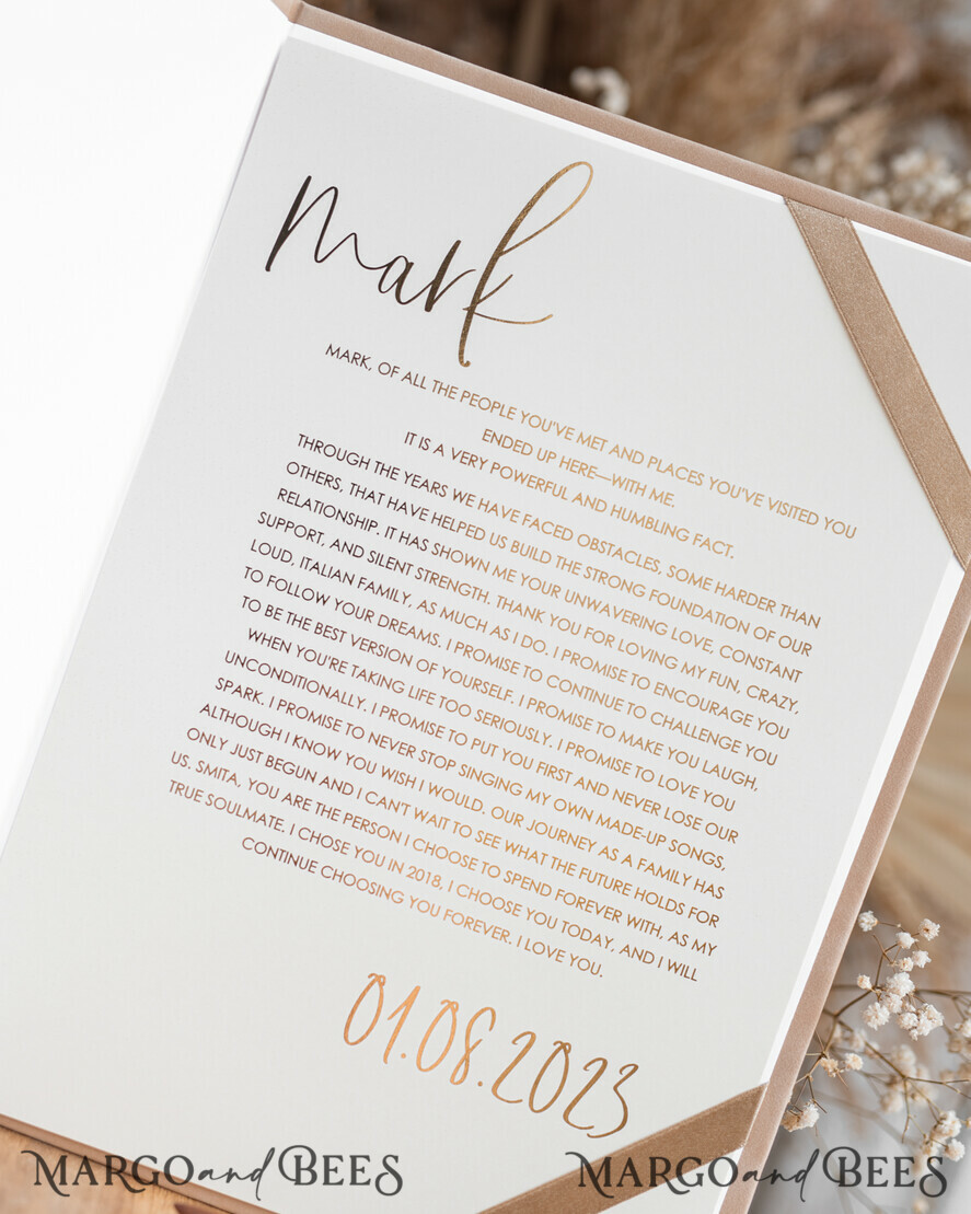 WEDDING VOWS Acrylic Clear Gold Bride and groom vow books, wedding vow books, personalized vow booklets, his and her vow books, custom wedding vow cases, bridal shower gift