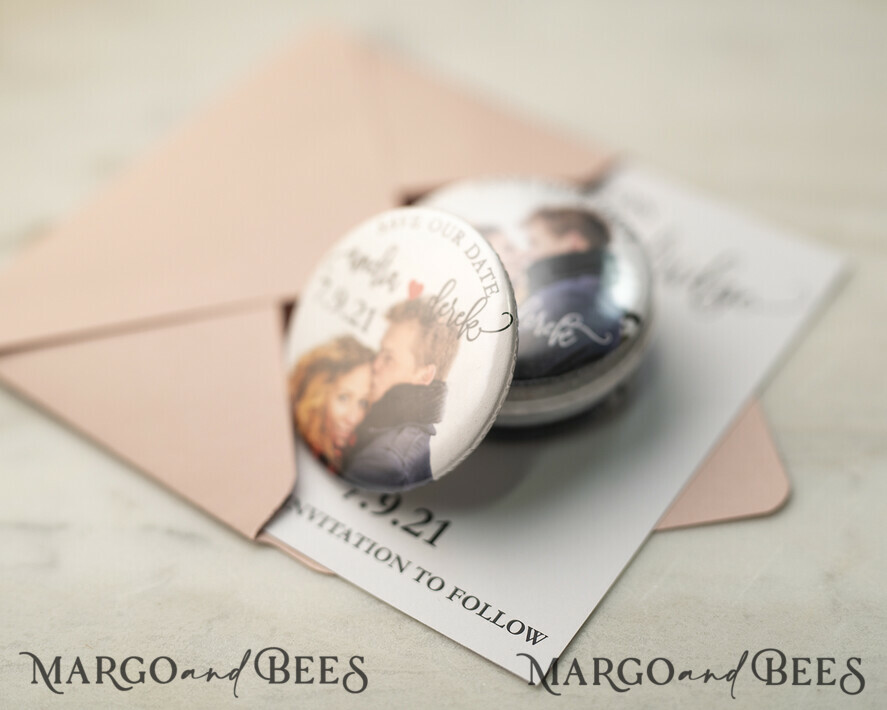 SAVE THE DATES photo magnets Save the Dates Card with Fridge Magnet with Your Photo