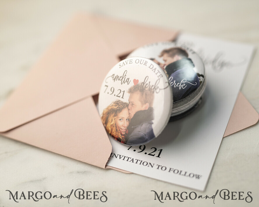 SAVE THE DATES photo magnets Save the Dates Card with Fridge Magnet with Your Photo