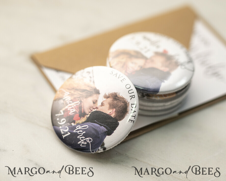 SAVE THE DATES photo magnets Save the Dates Set Card with Your Photo Fridge Magnet