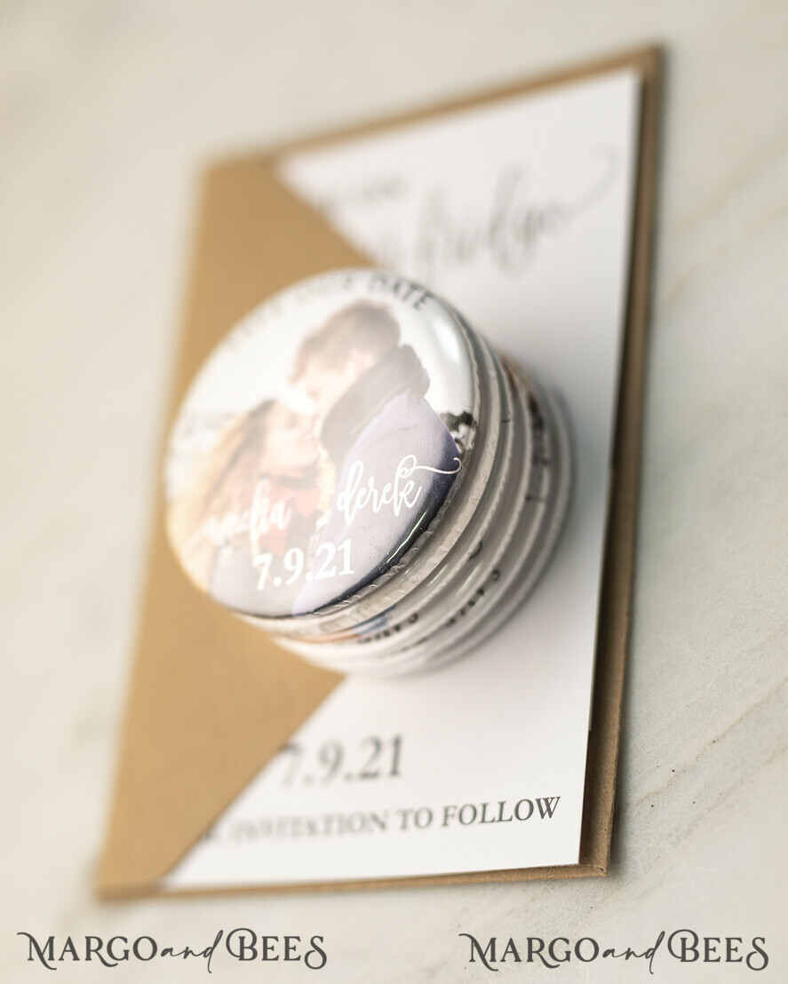 SAVE THE DATES photo magnets Save the Dates Set Card with Your Photo Fridge Magnet