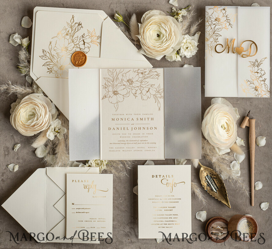 SAMPLING SERVICE samples Ivory wedding Invitation Sample, handmade sample set, Glamour acrylic wedding invitation sample set, luxurious invites sample set, clear acryl invites sample