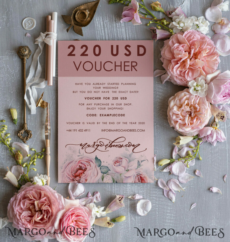 VOUCHERS VOUCHER Wedding stationery gift voucher
