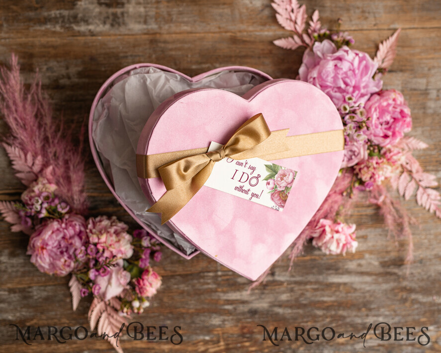 BRIDESMAID/BEST MAN BOX WILL YOU BE MY BRIDESMAID Bridesmaid Proposal Heart Shaped Box, Spa Maid of Honor handmade gift Box, special present box