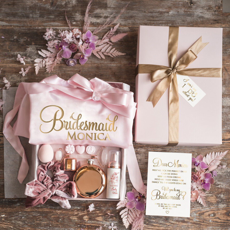 BRIDESMAID/BEST MAN BOX WILL YOU BE MY BRIDESMAID Bridesmaid Robe Proposal Box, maid of honor special gift, Will you be my Bridesmaid BOX