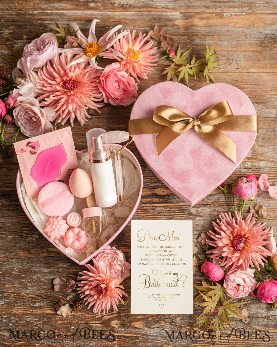 BRIDESMAID/BEST MAN BOX WILL YOU BE MY BRIDESMAID Cosmetic Box for Maid of Honor, Classic Bridesmaid Proposal Luxury Box, Personalized Proposal Bridesmaid Cosmetics