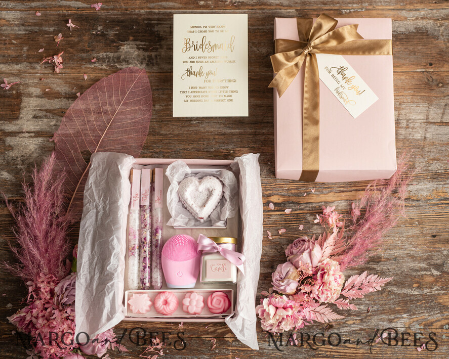 BRIDESMAID/BEST MAN BOX BRIDESMAID THANK YOU Bridesmaid thank You Box , Organic Spa Box, Bridesmaid Gift Spa set, Maid of Honor Gift Box Set