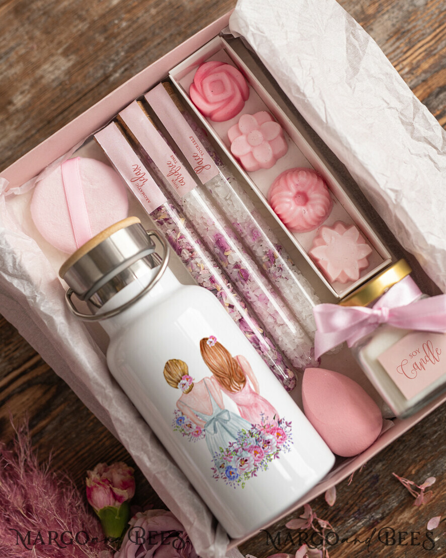 BRIDESMAID/BEST MAN BOX BRIDESMAID THANK YOU Bridesmaid thank You Box Thermo Cup , Organic Spa Box, Bridesmaid Gift Spa set, Maid of Honor Gift Box Set