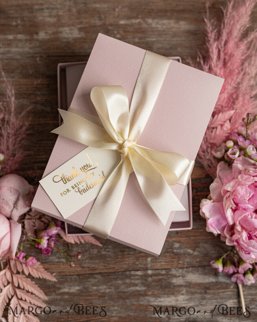 BRIDESMAID/BEST MAN BOX Bridesmaid THANK YOU or PROPOSAL SMALL BOX Maid of Honor Thank you PROPOSAL box wishing well card bracelet GIFT BOX for Maid of Honor