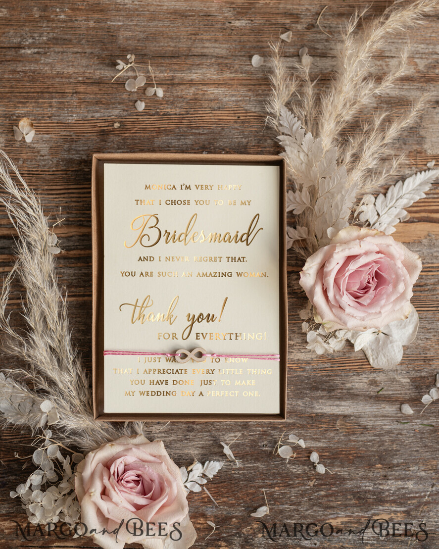 BRIDESMAID/BEST MAN BOX Bridesmaid THANK YOU or PROPOSAL SMALL BOX Bridesmaid Thank you Box, Maid of Honor GIft Box, Bracelet Present Box