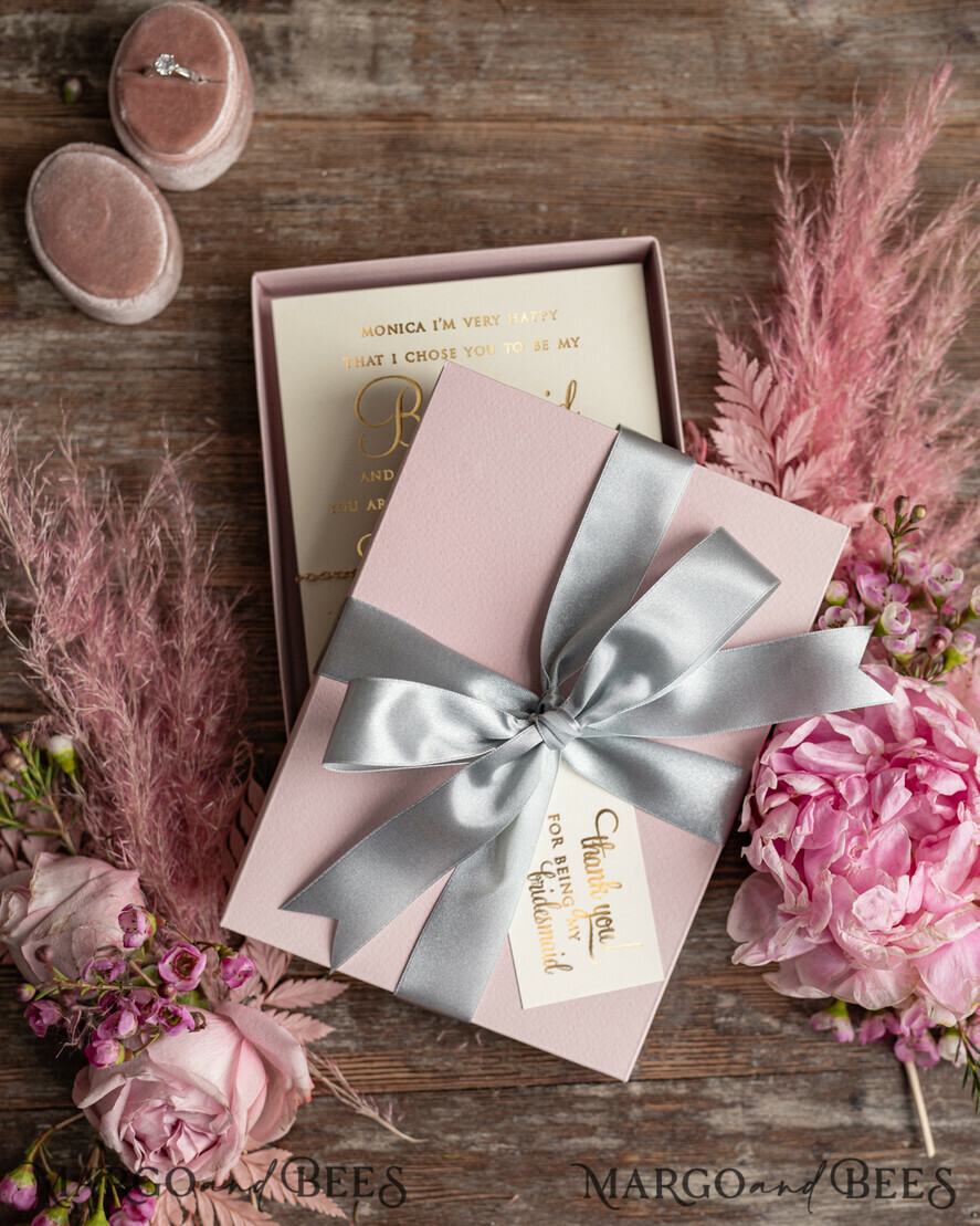 BRIDESMAID/BEST MAN BOX Bridesmaid THANK YOU or PROPOSAL SMALL BOX Small Thank you box Bridesmaid Thank you proposal box, maid of honor Gift box