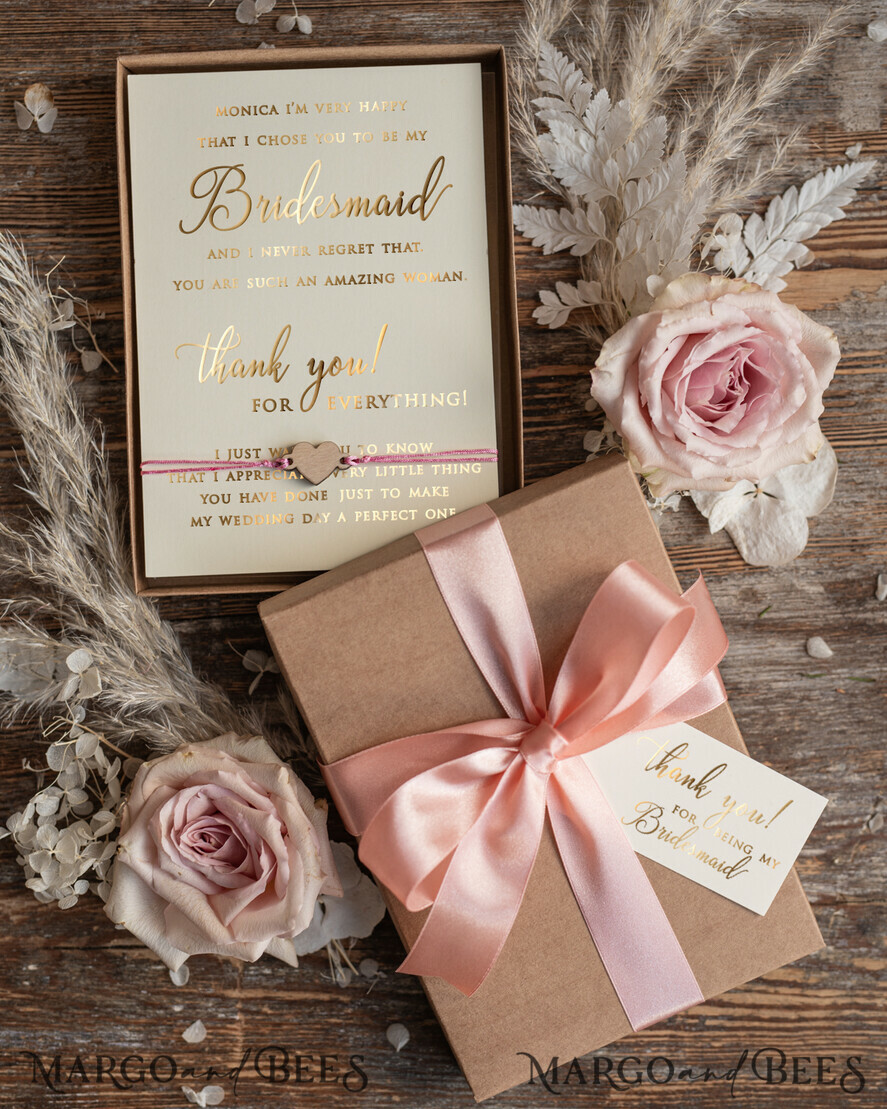 BRIDESMAID/BEST MAN BOX Bridesmaid THANK YOU or PROPOSAL SMALL BOX Bracelet thank you box, Maid of honor PRESENT box, Bridesmaid PROPOSAL gift box,