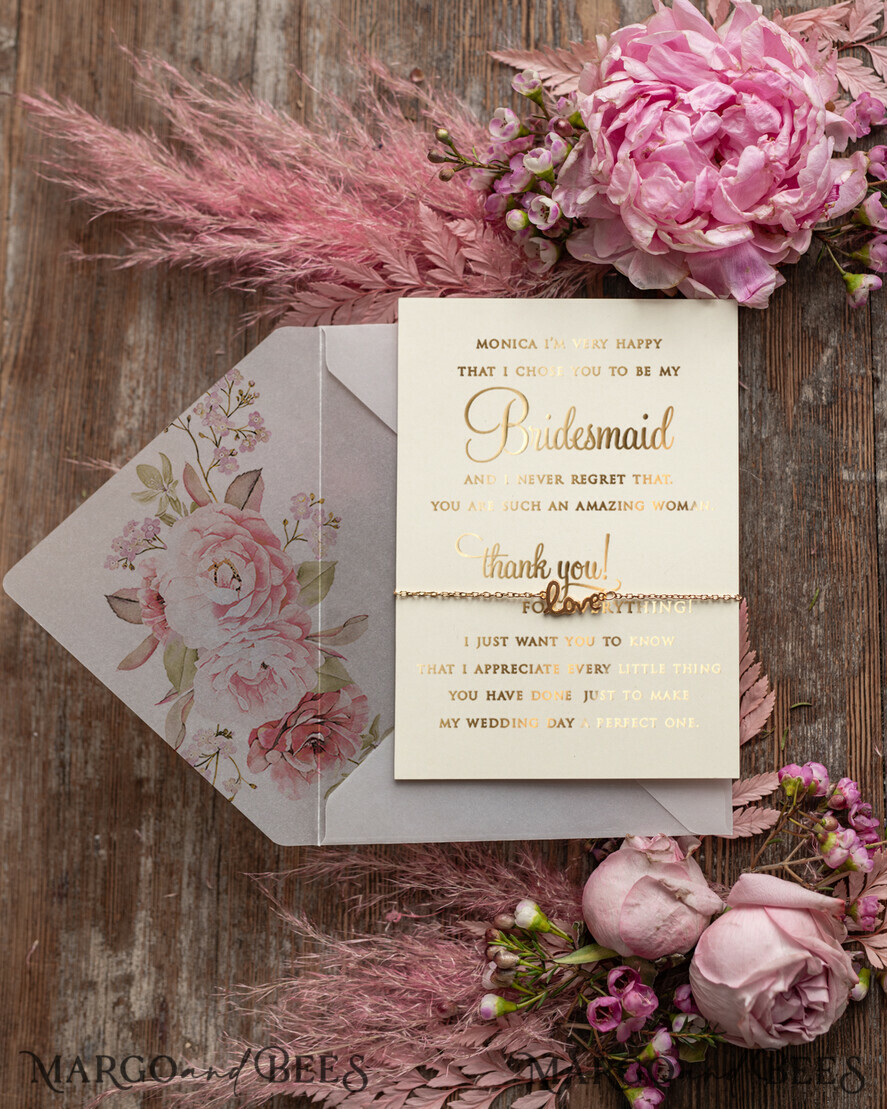 BRIDESMAID/BEST MAN BOX Bridesmaid THANK YOU or PROPOSAL SMALL BOX Bridesmaid Thank you card, Maid of Honor Proposal Card, Bridesmaid Gift Present