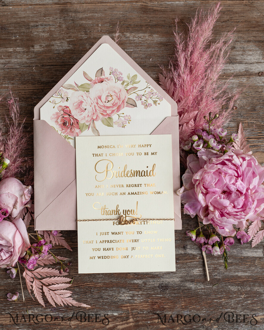 BRIDESMAID/BEST MAN BOX Bridesmaid THANK YOU or PROPOSAL SMALL BOX Bridesmaid Thank you card, Maid of Honor Proposal Card, Bridesmaid Gift Present