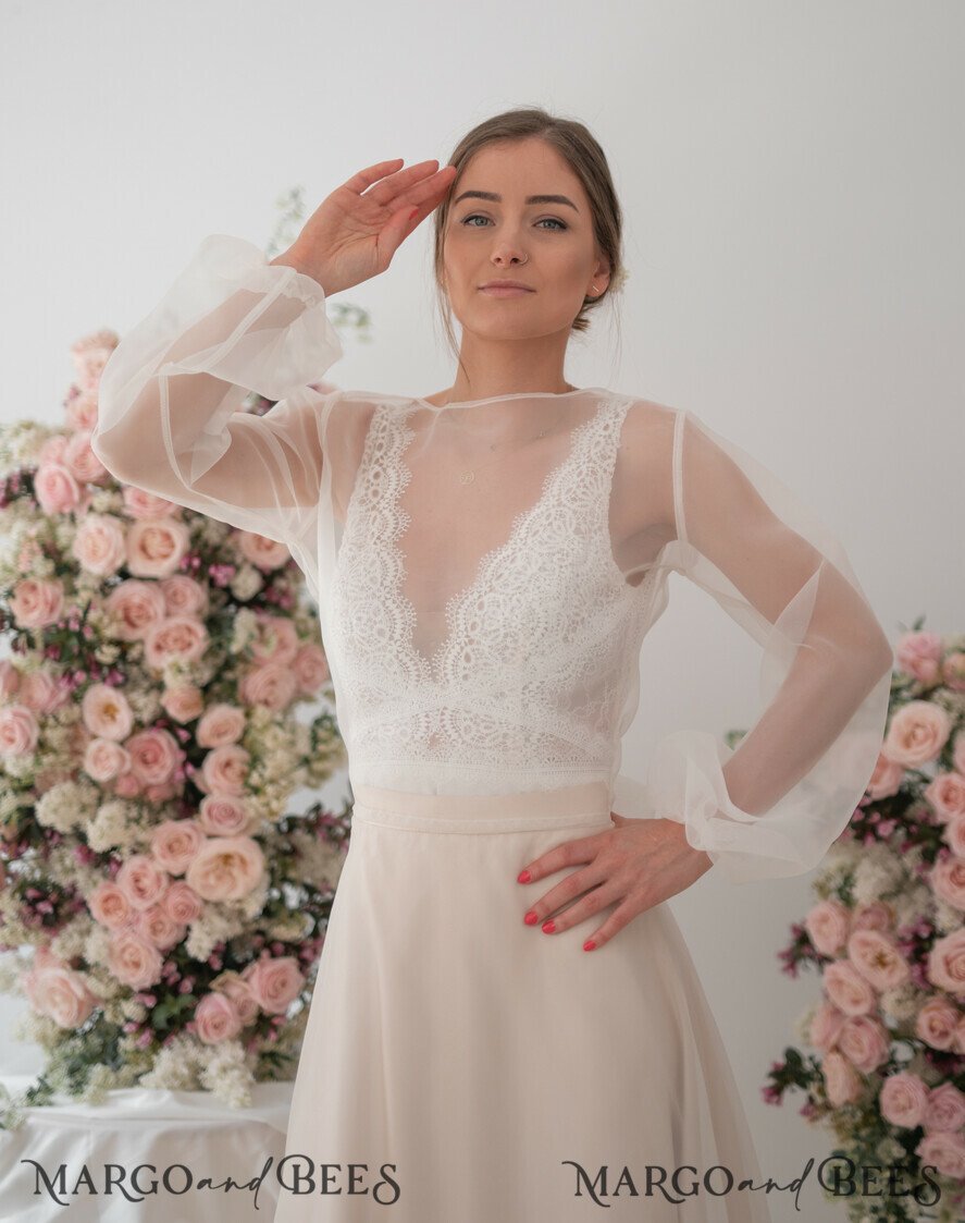 BRIDE bolero, robes, garter WEDDING BOLERO & SHRUGS Ivory Wedding bolero long sleeve Shrug Women Wedding, Bridal Sweater Cover, Jacket for Bride, Bridal Blouse Bridal Shrug