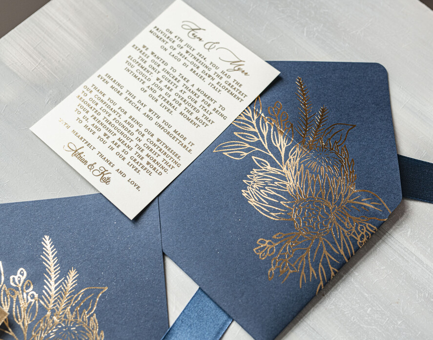WEDDING INVITATIONS Invitations for VIP/ boxed Invites for Parents Vip Navy Blue Gold Foil Wedding Invitations in velvet box, Plexi Glamour Wedding Invitation Suite Luxury Box, Romantic Velvet Wedding Cards, Bespoke Golden Invites