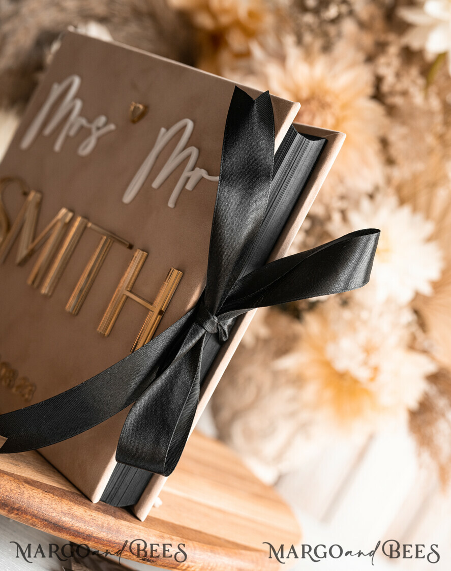 WEDDING GUEST BOOKS Velvet Instax Guestbook beige Gold Presonalised Wedding Guest Book and arch acrylic Instax Sign Black Pages, Velvet Memory Photo Booh Book and Clear Sign Set Fall Wedding, Polaroid velvet Guest book & Plexi Instax Sign set