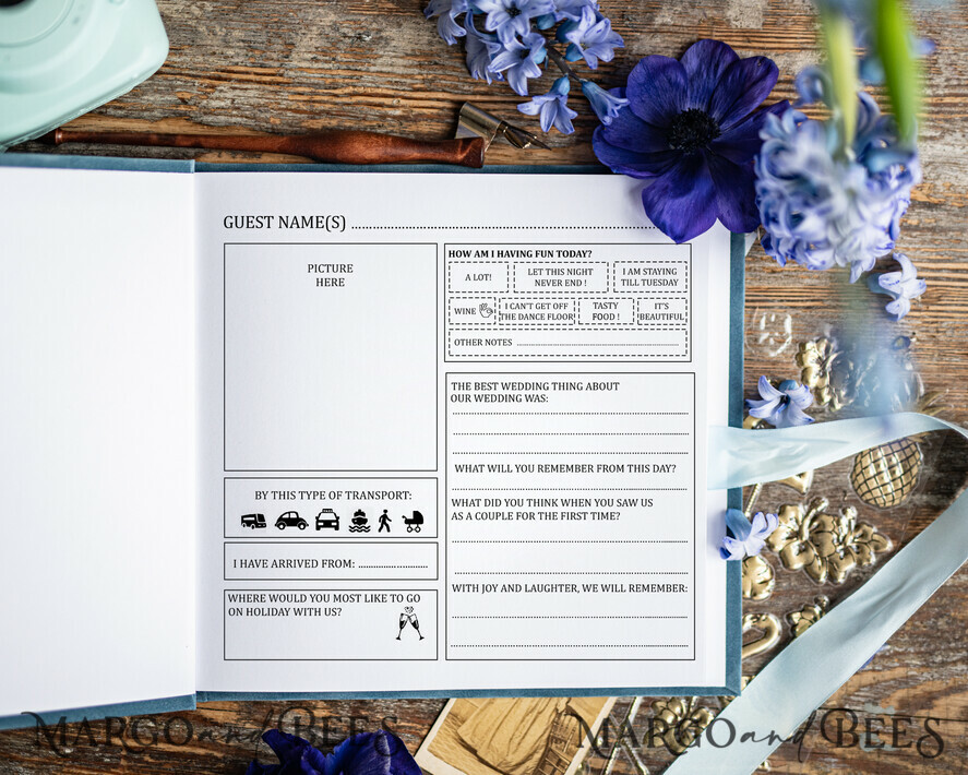 WEDDING GUEST BOOKS Velvet Instax Guestbook Navy Blue Boho Instax velvet Wedding GuestBook Gold, Dark Blue Instant Wedding Guest Book, Polaroid velvet Guestbook Blue Golden wedding