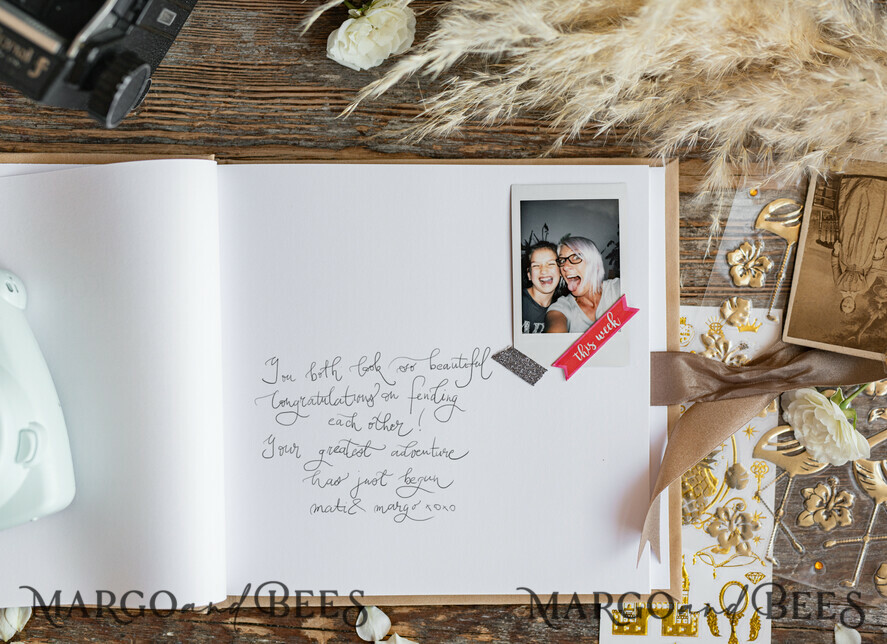 WEDDING GUEST BOOKS Velvet Instax Guestbook Luxury Wedding GuestBookBoho Nude Instax velvet Wedding GuestBook Gold, Large Instant Wedding Guest Book, Polaroid velvet Guestbook Beige Golden wedding