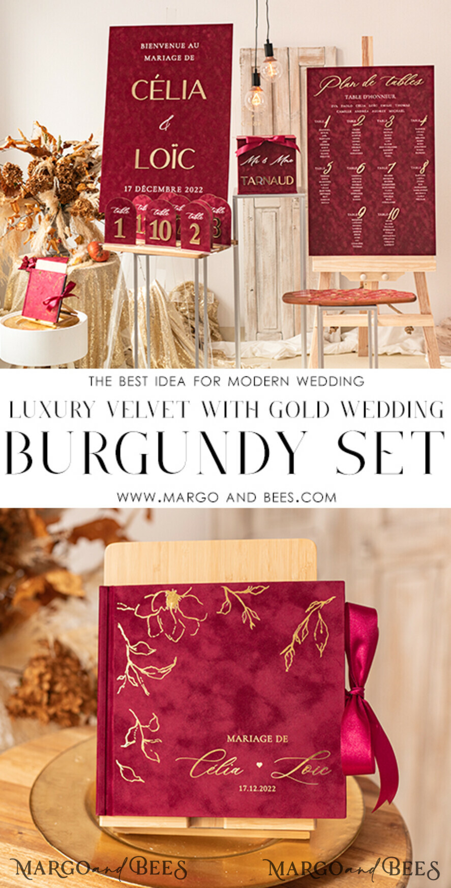 WEDDING GUEST BOOKS Velvet Instax Guestbook Boho Burgundy Instax velvet Wedding GuestBook Gold, Large Instant Wedding Guest Book, Maroon Polaroid velvet Guestbook Marsala Golden wedding
