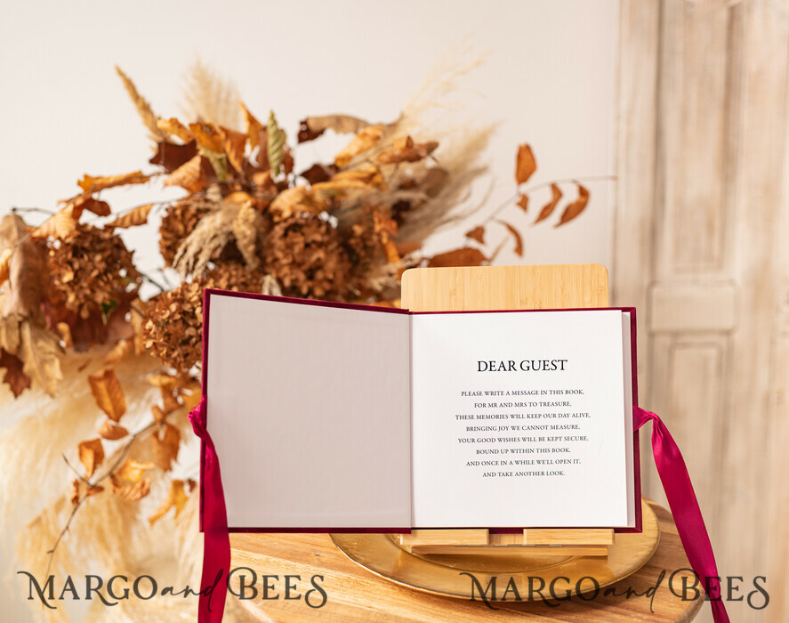 WEDDING GUEST BOOKS Velvet Instax Guestbook Boho Burgundy Instax velvet Wedding GuestBook Gold, Large Instant Wedding Guest Book, Maroon Polaroid velvet Guestbook Marsala Golden wedding