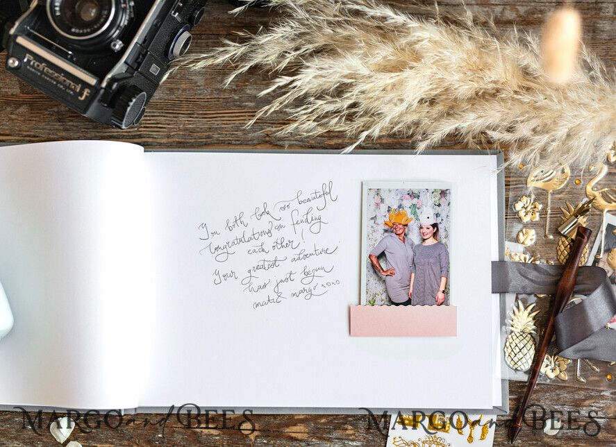 WEDDING GUEST BOOKS Velvet Instax Guestbook Elegant Ivory Instax velvet Wedding GuestBook Gold, Large Instant Wedding Guest Book, Polaroid velvet Guestbook
