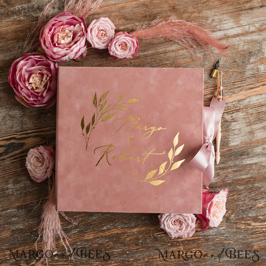 WEDDING GUEST BOOKS alternative guest book Alternative Guestbook Wedding Mad Lib Sheets in Velvet Box Marriage advice mad lib Box Instax Leave a Note to Bride & Groom Personalised Box