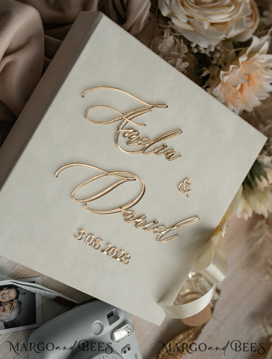 WEDDING GUEST BOOKS alternative guest book Alternative Guestbook Wedding Mad Lib Sheets in Velvet Box Marriage advice mad lib Box Instax Leave a Note to Bride & Groom Personalised Box