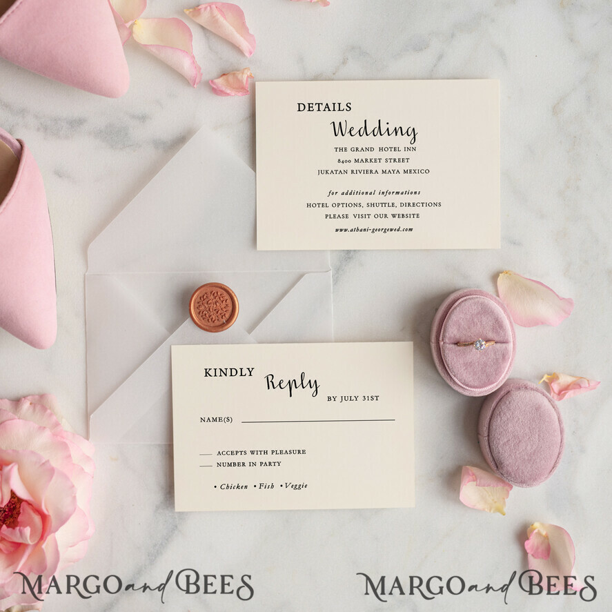 TEMPLETT wedding invitation download Elegant Blush wedding Invitation Template, Instant Download Printable Invites Home Printing, Pink Boho Wedding Invitation Card Set Template