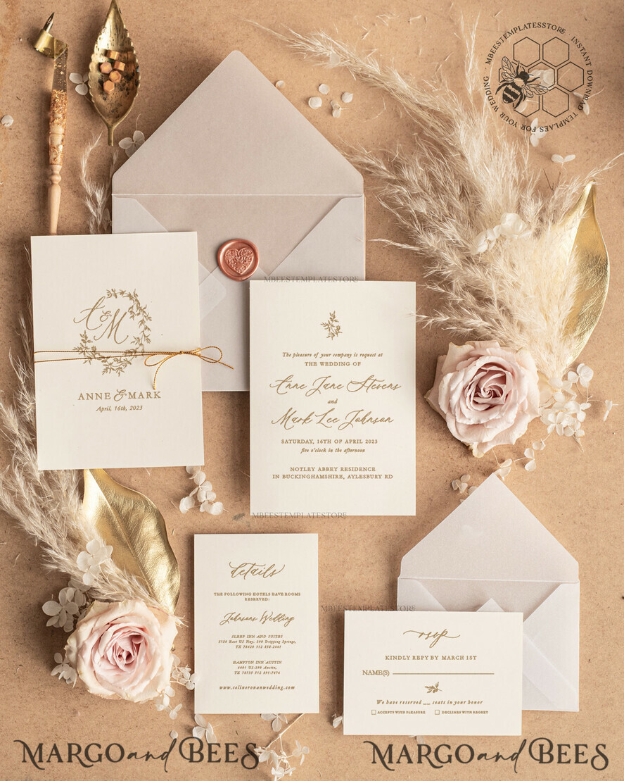 TEMPLETT wedding invitation download Fine art wedding invitation template, Instant download Boho Wedding Invites, Simple Wedding Invitation Printable Template, Elegant Invites