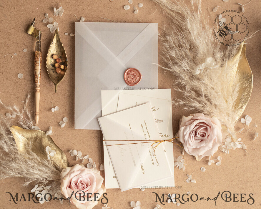 TEMPLETT wedding invitation download Fine art wedding invitation template, Instant download Boho Wedding Invites, Simple Wedding Invitation Printable Template, Elegant Invites