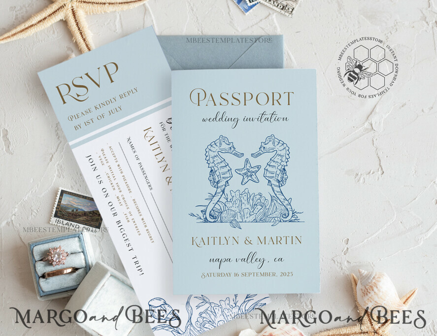 TEMPLETT wedding invitation download passport wedding invitation template, Instant download destination Wedding Invites, travel Printable Template Invitations, boarding pass