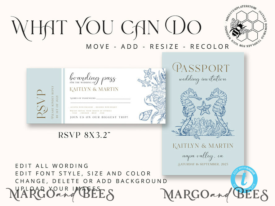 TEMPLETT wedding invitation download passport wedding invitation template, Instant download destination Wedding Invites, travel Printable Template Invitations, boarding pass