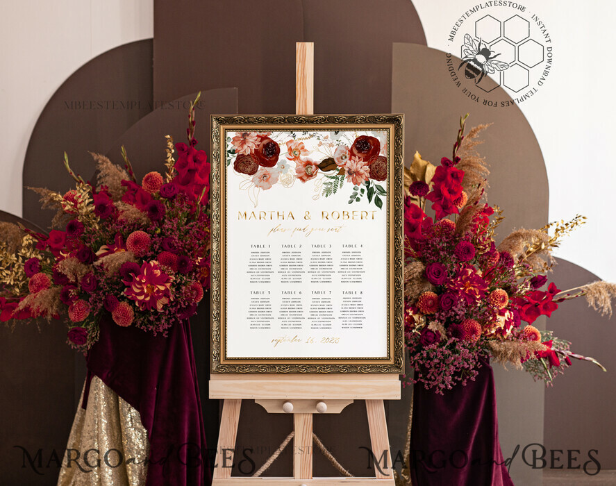TEMPLETT wedding signs Wedding Seating Chart Template, Printable Seating Chart Wedding, Chart Sign, intable, Editable, Poster, Templett INSTANT Download, Chart Board, Table Seating Chart, Seating Plan, Welcome Sign
