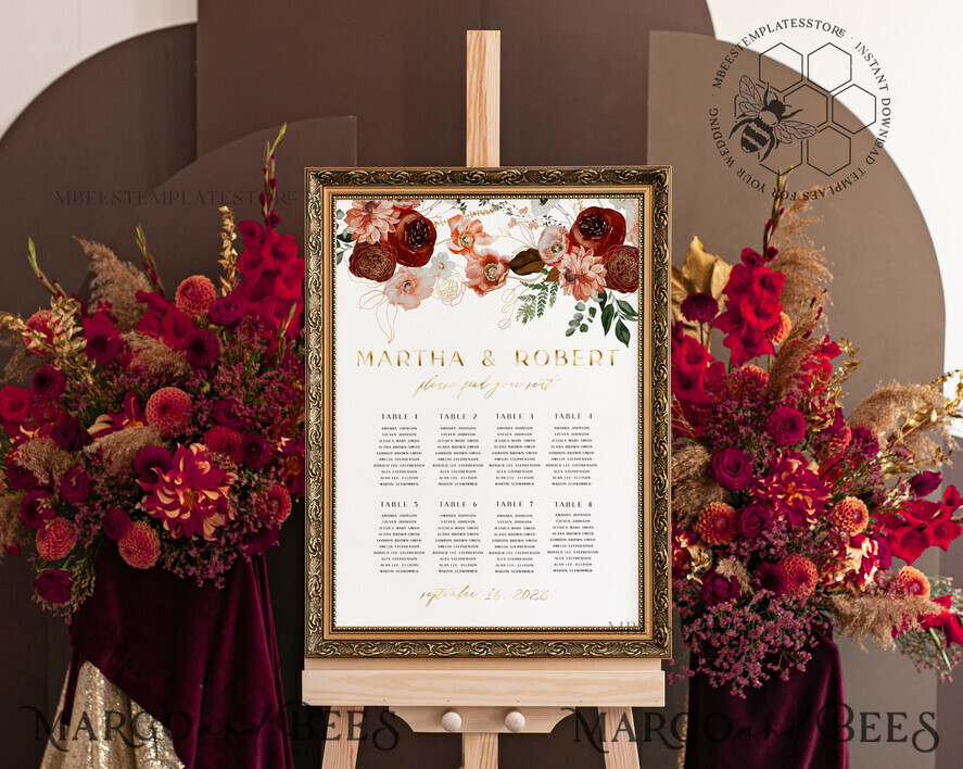 TEMPLETT wedding signs Wedding Seating Chart Template, Printable Seating Chart Wedding, Chart Sign, intable, Editable, Poster, Templett INSTANT Download, Chart Board, Table Seating Chart, Seating Plan, Welcome Sign